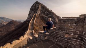The Great Wall of China filmmaker self portrait